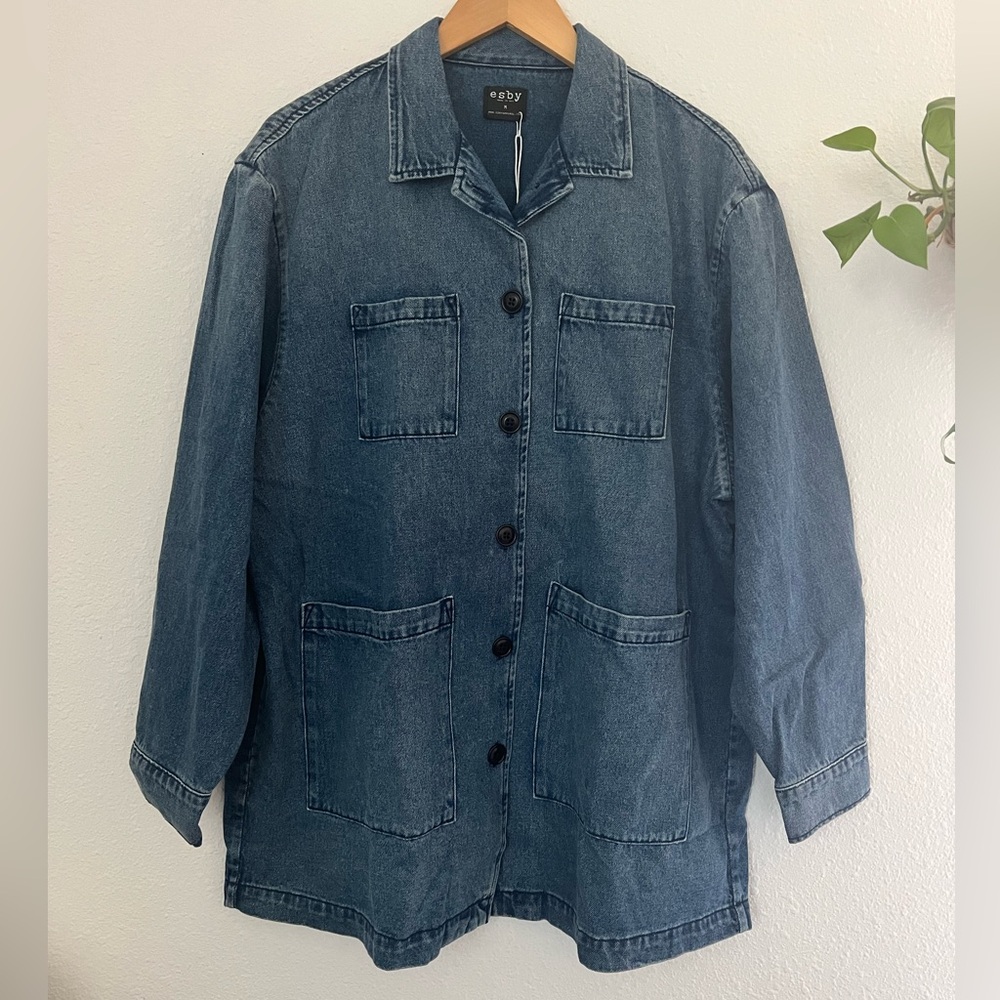 Esby Sammie Indigo Blue Jean Jacket/  100% Cotton and Buttons Up